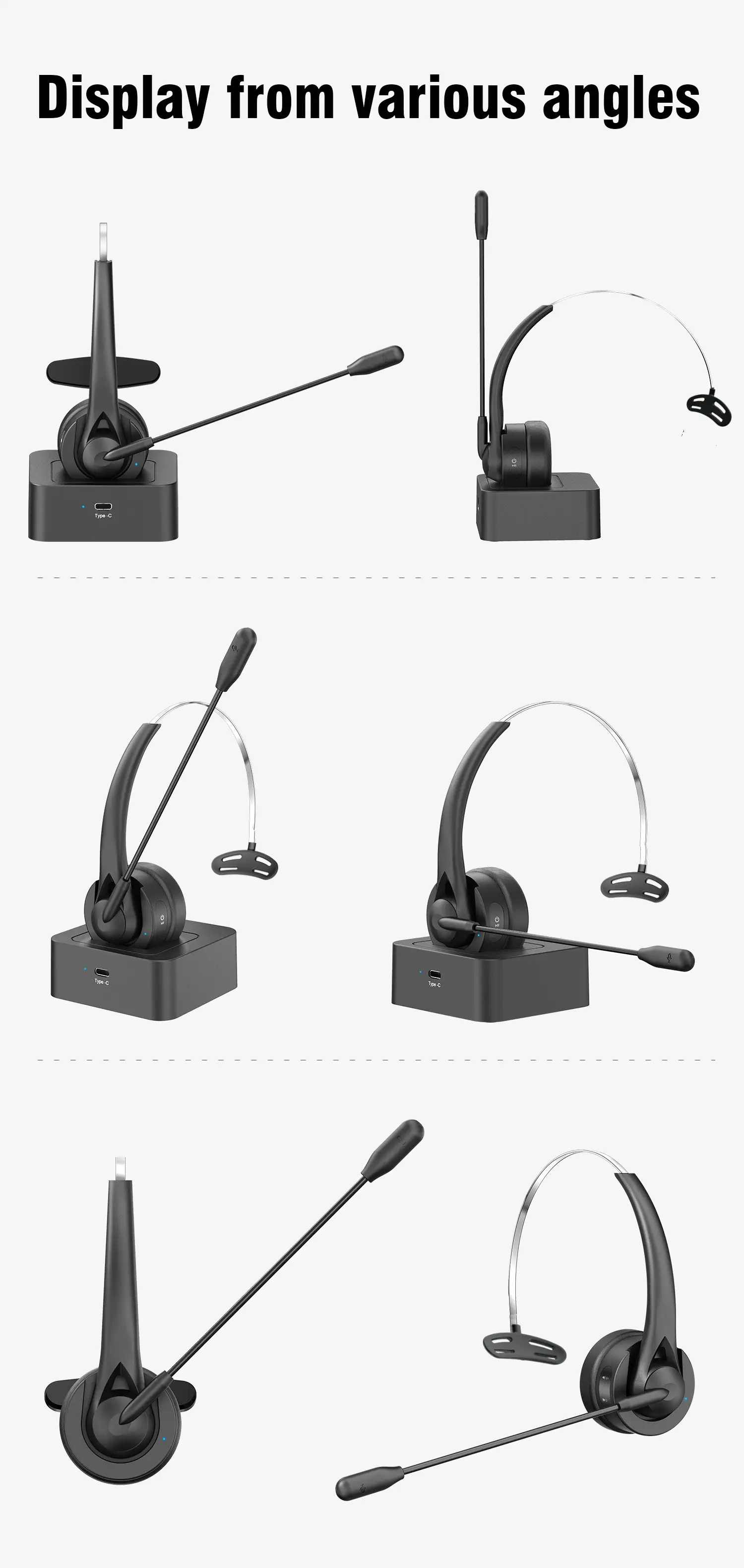 Bluetooth Headset with ENC Noise Cancellation for Business Use — feature 18