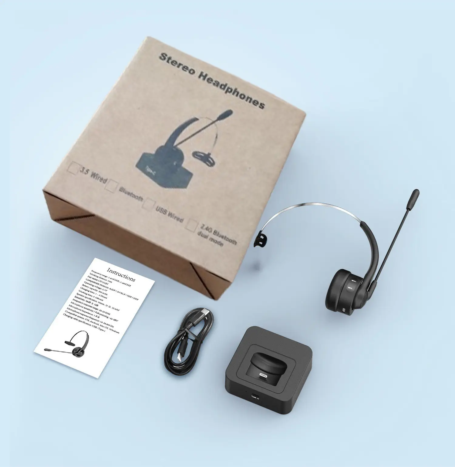 Bluetooth Headset with ENC Noise Cancellation for Business Use — feature 19