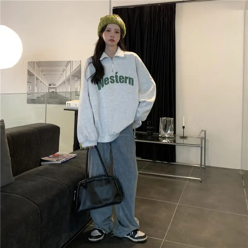 Women 2022 Casual Sweatshirt with American Print — feature 13