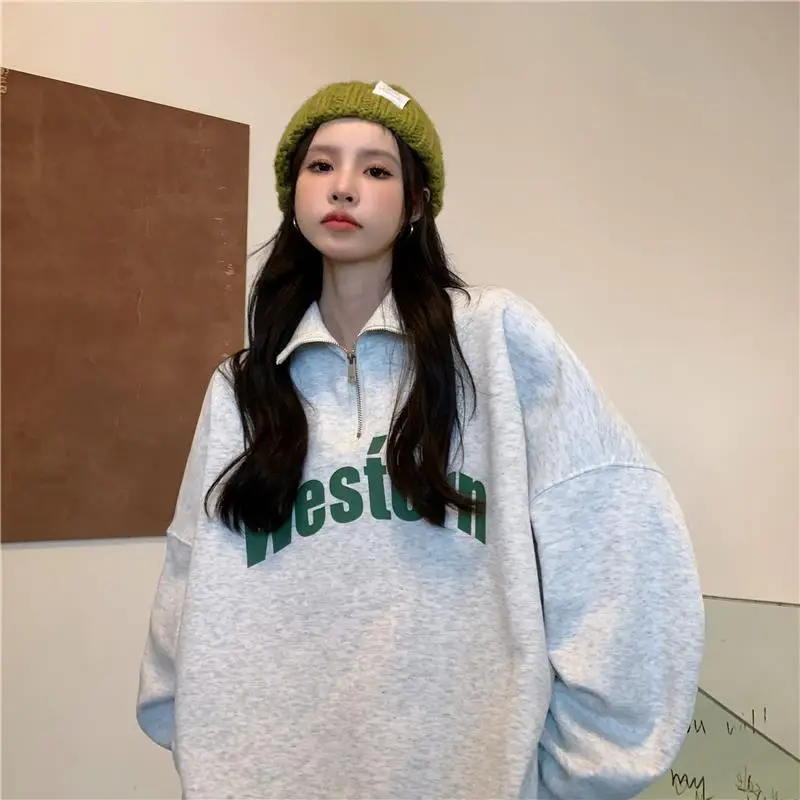 Women 2022 Casual Sweatshirt with American Print — feature 15