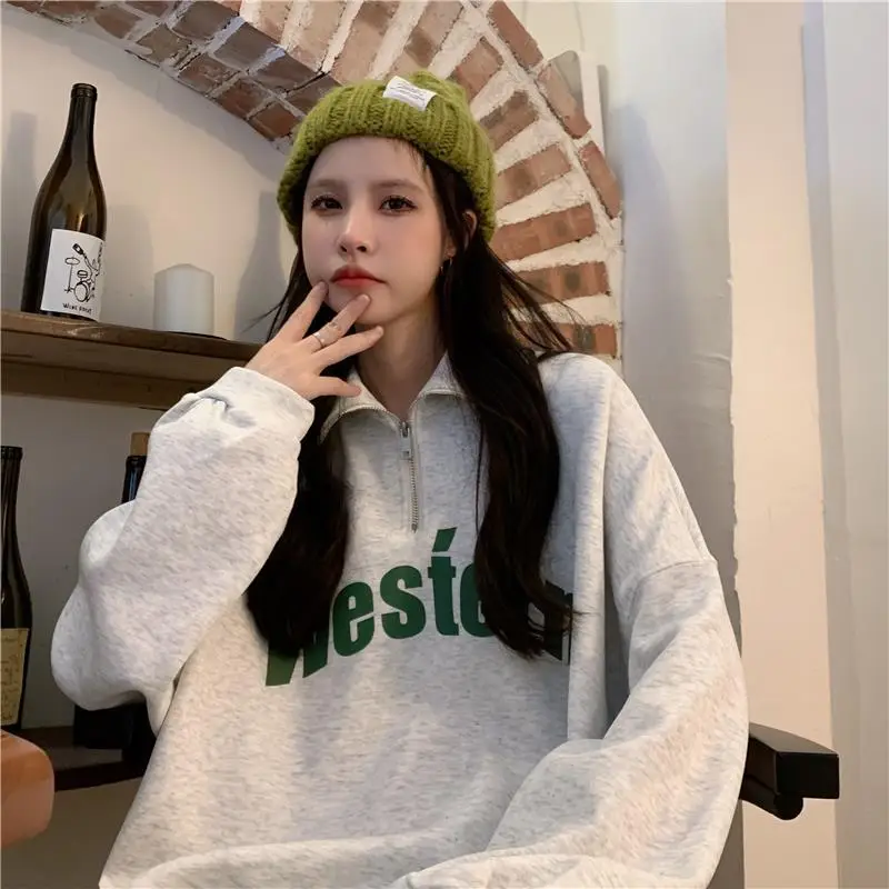 Women 2022 Casual Sweatshirt with American Print — feature 17