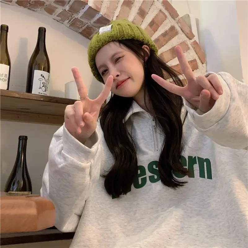 Women 2022 Casual Sweatshirt with American Print — feature 18