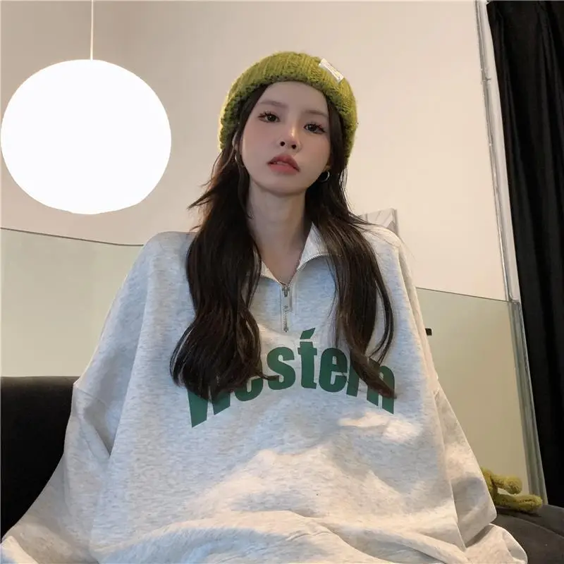 Women 2022 Casual Sweatshirt with American Print — feature 6