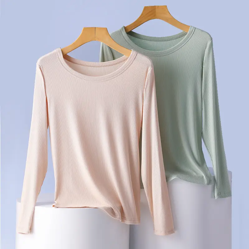 Women Black Slim Fit Long Sleeve T-Shirt 2025 - Image 13