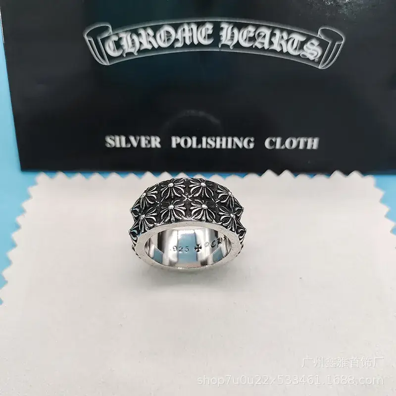 S925 Silver Polishing Ring for Men Women Retro Cross Design - Image 26