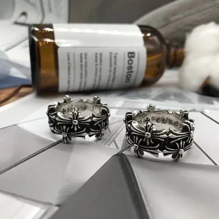 S925 Silver Polishing Ring for Men Women Retro Cross Design - Image 14