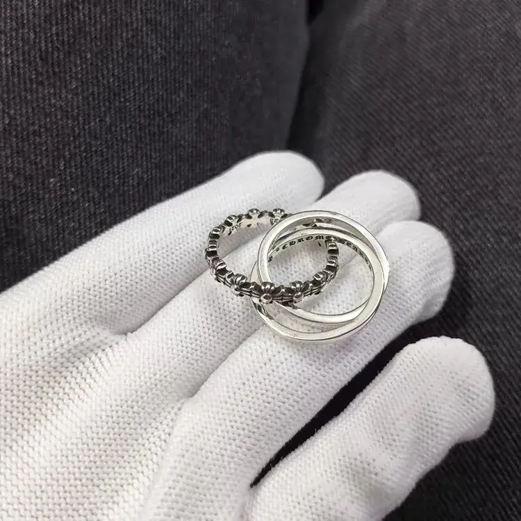 S925 Silver Polishing Ring for Men Women Retro Cross Design - Image 19