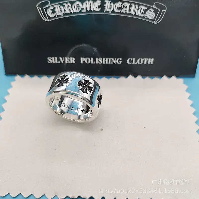 S925 Silver Polishing Ring for Men Women Retro Cross Design - Image 5