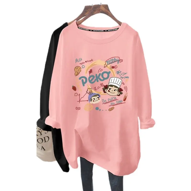 Pink Long Sleeve Breastfeeding Top for Women Spring Autumn - Image 16