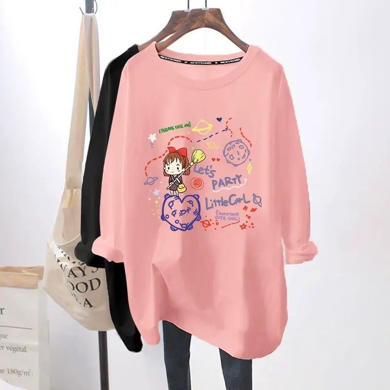 Pink Long Sleeve Breastfeeding Top for Women Spring Autumn — feature 24