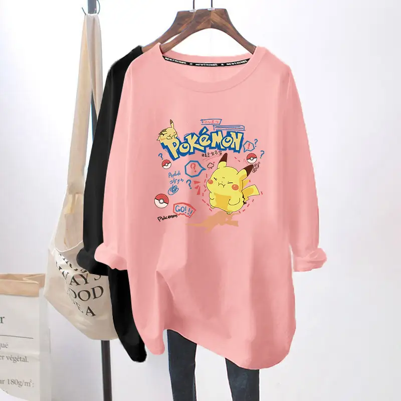 Pink Long Sleeve Breastfeeding Top for Women Spring Autumn - Image 5