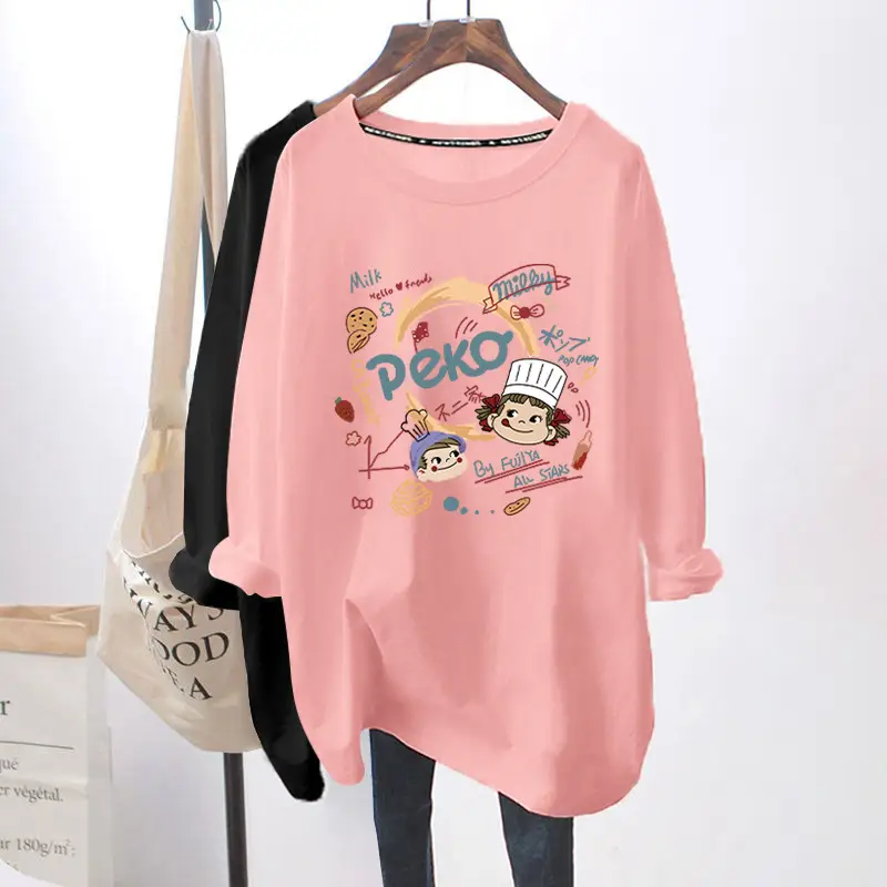 Pink Long Sleeve Breastfeeding Top for Women Spring Autumn - Image 9