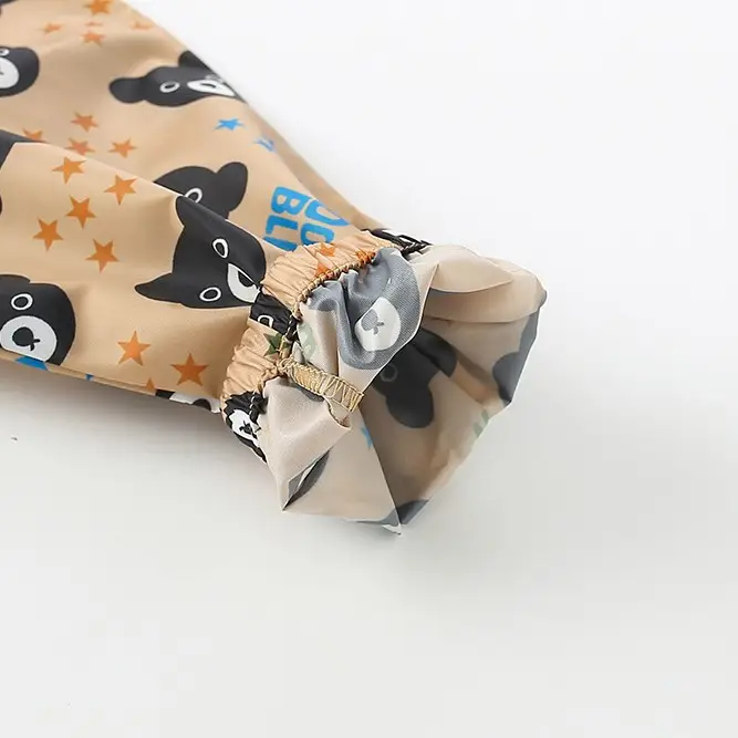 Children's Hooded Raincoat with Heart Print