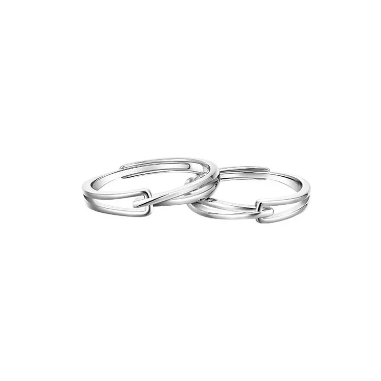 Rupert's Tears Ring for Couples Open Design Silver - Image 7