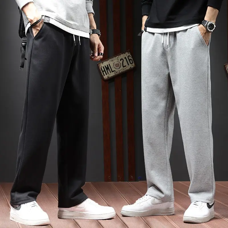 Grey Loose Sweatpants Men Spring Autumn Casual Pants - Image 6