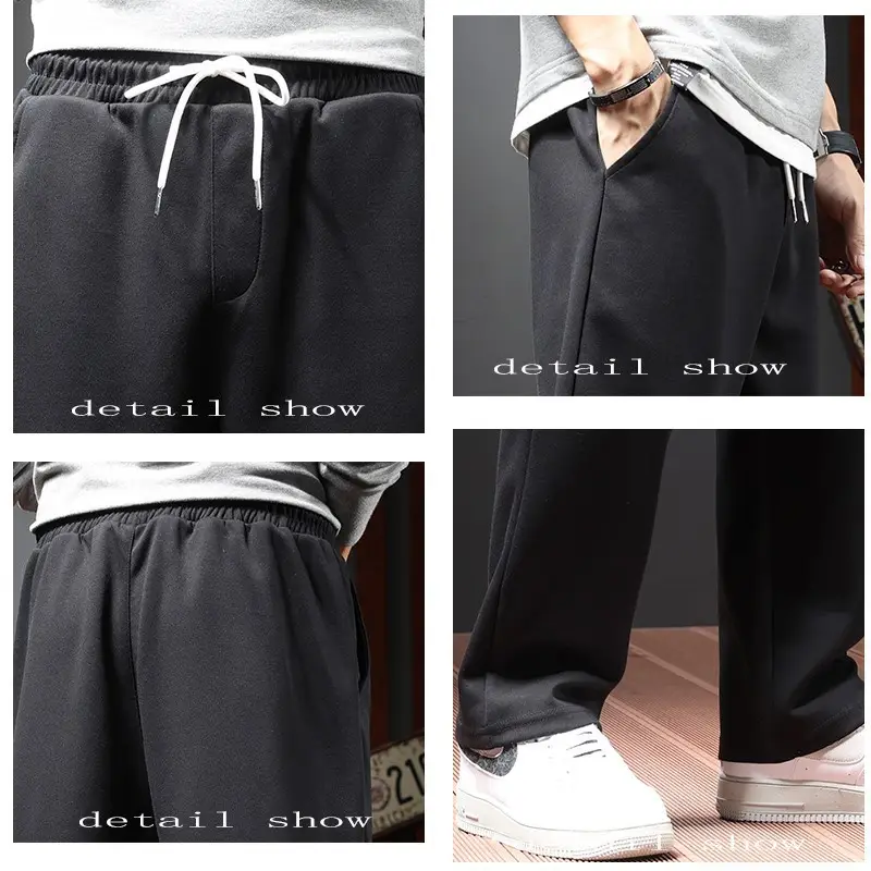 Grey Loose Sweatpants Men Spring Autumn Casual Pants - Image 9