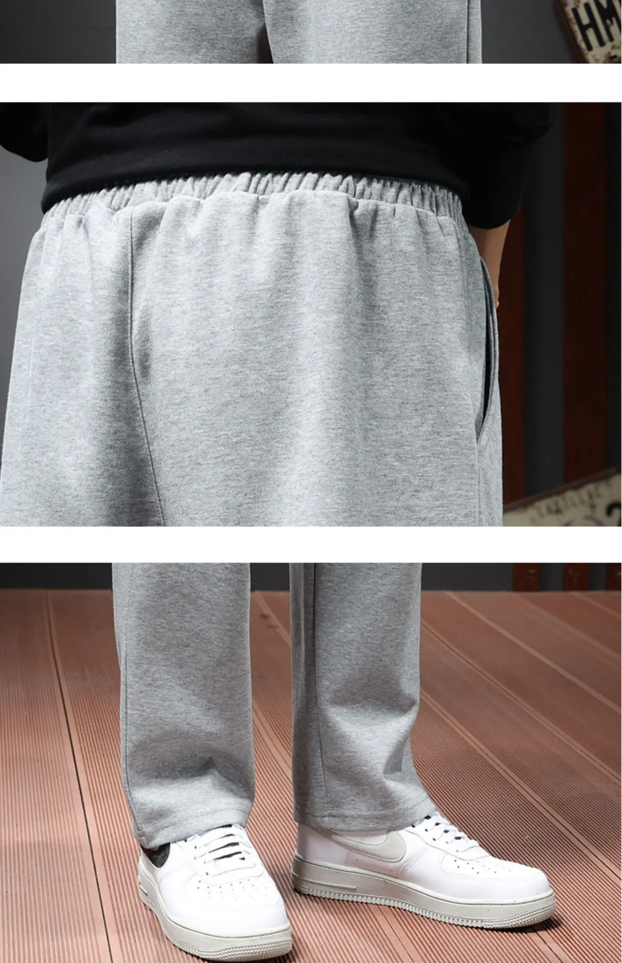 Grey Loose Sweatpants Men Spring Autumn Casual Pants — feature 11