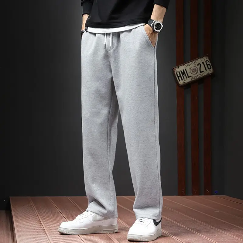 Grey Loose Sweatpants Men Spring Autumn Casual Pants - Image 2