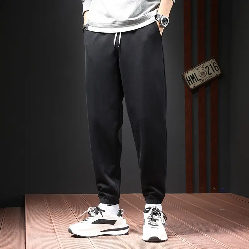 Grey Loose Sweatpants Men Spring Autumn Casual Pants - Image 3