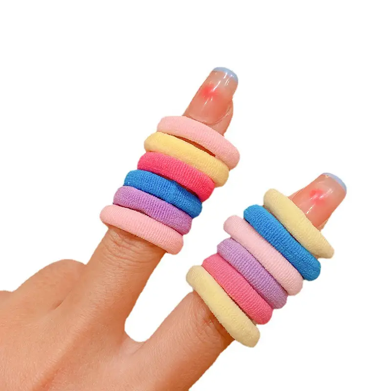 Green Rubber Hair Rings for Girls Summer Hair Accessory - Image 15