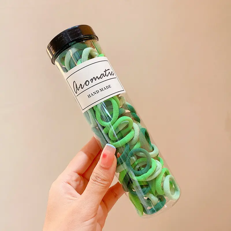 Green Rubber Hair Rings for Girls Summer Hair Accessory - Image 9