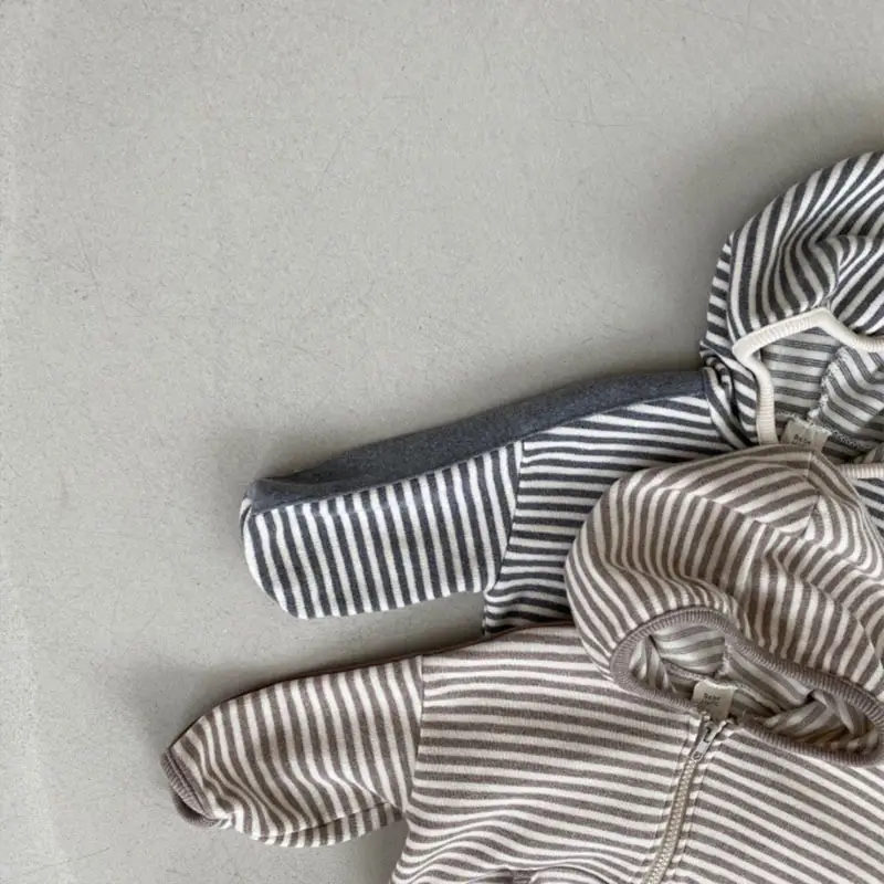 Baby Striped Long Sleeve Coat Winter Warm - Image 5