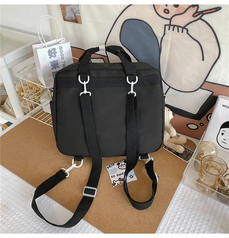 2022 New Korean Style Blue Canvas Messenger Bag for Girls — feature 28
