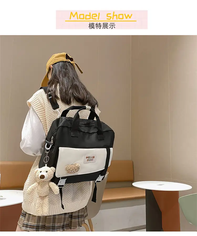 2022 New Korean Style Blue Canvas Messenger Bag for Girls — feature 4