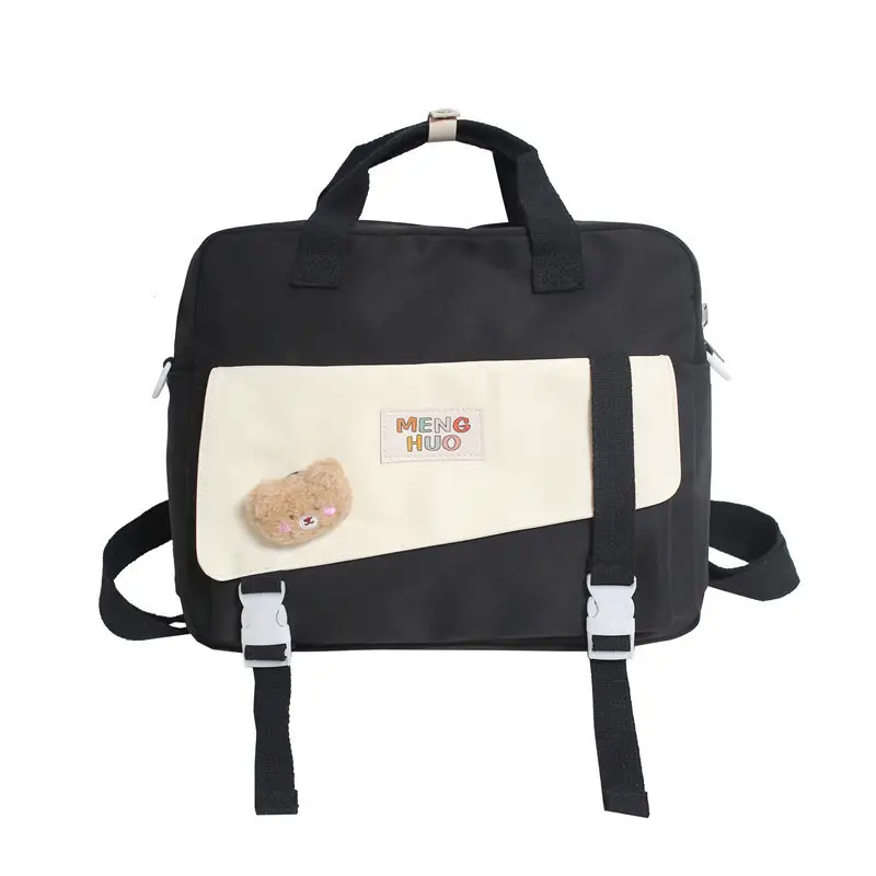 2022 New Korean Style Blue Canvas Messenger Bag for Girls - Image 3
