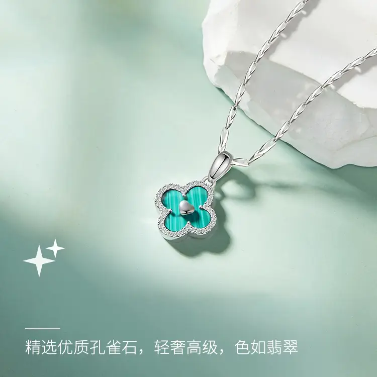 Four-Leaf Clover Sterling Silver Necklace for Women - Image 6