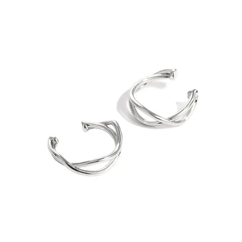 Minimalist Korean Ear Cuffs Pure Silver 925 Non-Pierced - Image 6