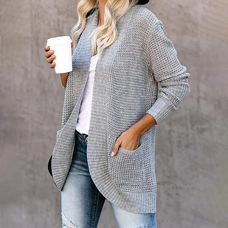 Women's 2025 Cardigan Sweater with Flap Pocket - Image 10