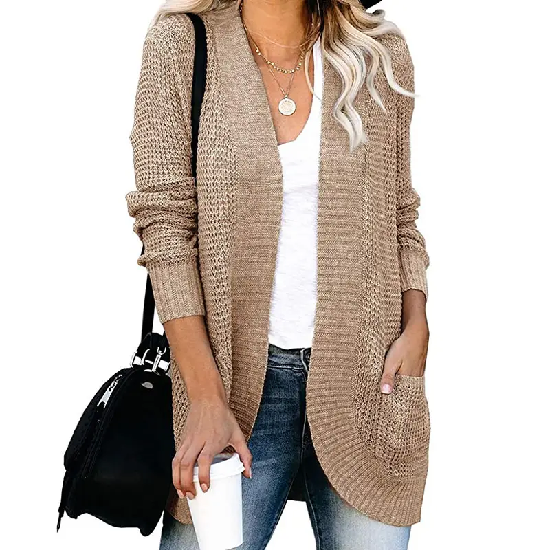 Women's 2025 Cardigan Sweater with Flap Pocket - Image 11