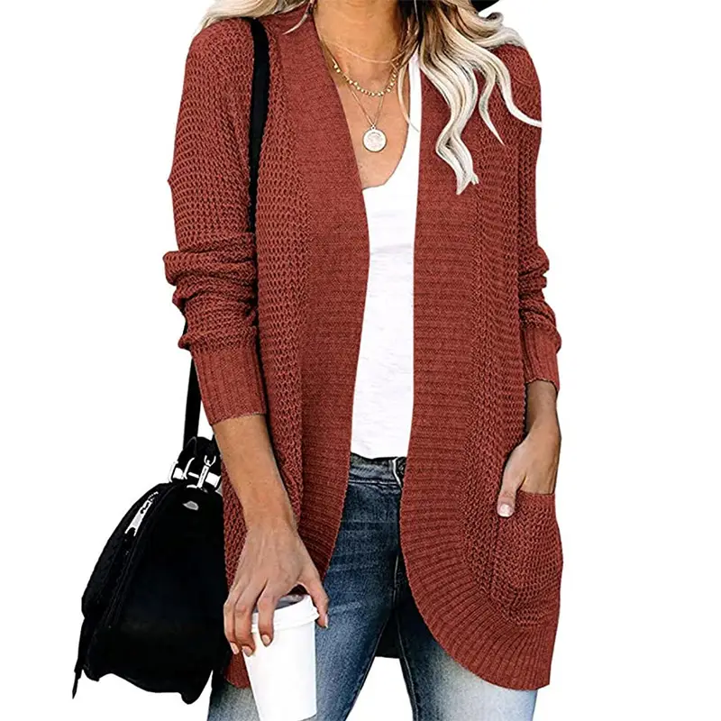 Women's 2025 Cardigan Sweater with Flap Pocket - Image 4