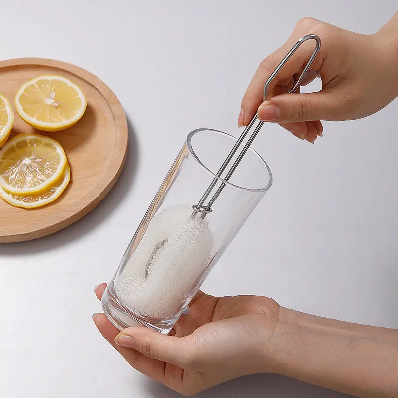Stainless Steel Honeycomb Cup Brush Long Handle Replaceable - Image 2