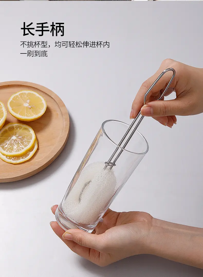 Stainless Steel Honeycomb Cup Brush Long Handle Replaceable — feature 6
