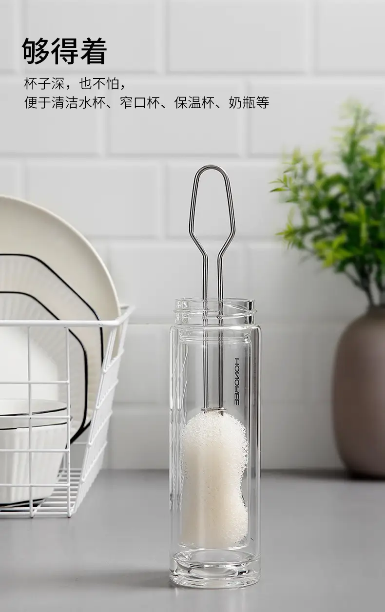 Stainless Steel Honeycomb Cup Brush Long Handle Replaceable — feature 8