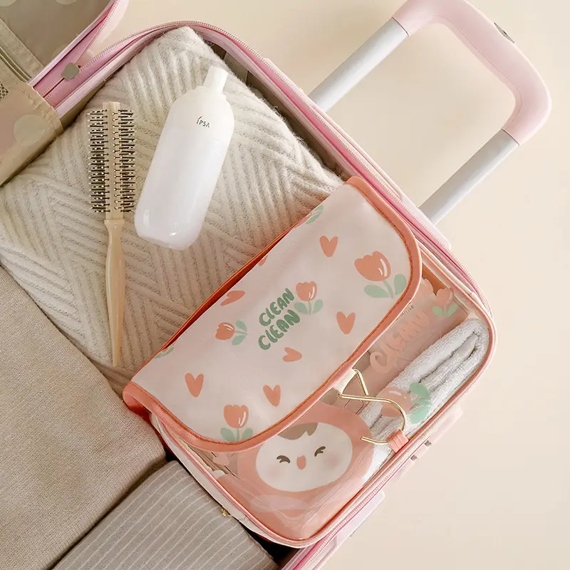 Portable Hook Wash Bag Large Capacity Waterproof Cartoon Cosmetic Travel Convenient Cosmetic Storage Bag - Image 6