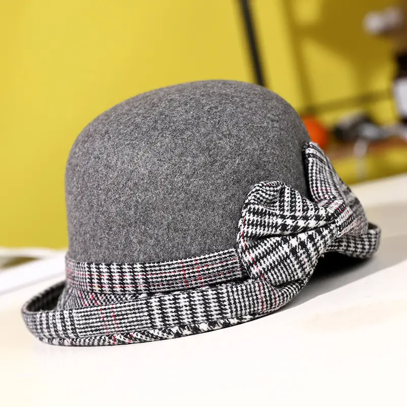 Women's Woolen Bow Hat Autumn Winter Warm - Image 10