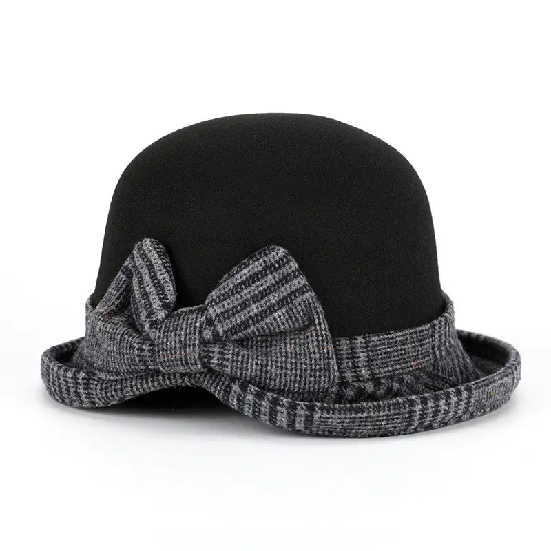 Women's Woolen Bow Hat Autumn Winter Warm - Image 12
