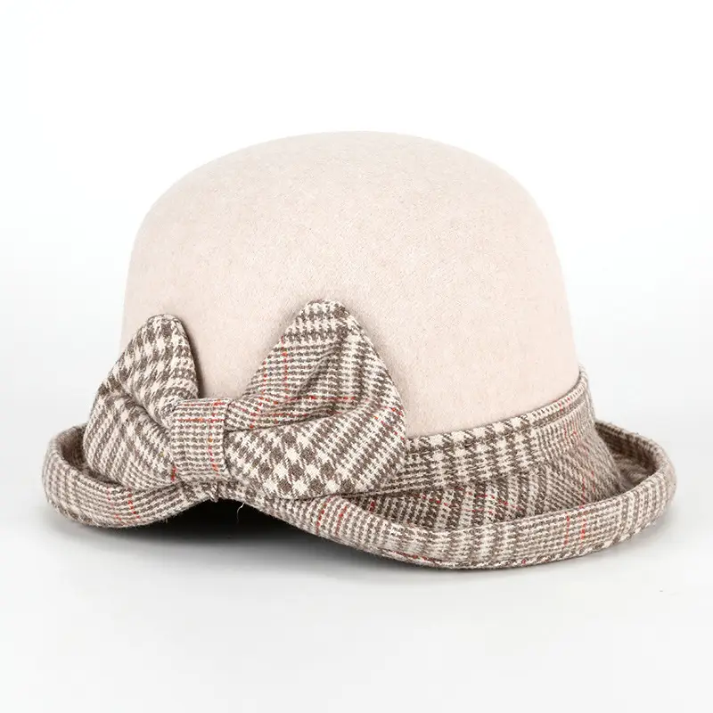 Women's Woolen Bow Hat Autumn Winter Warm - Image 5