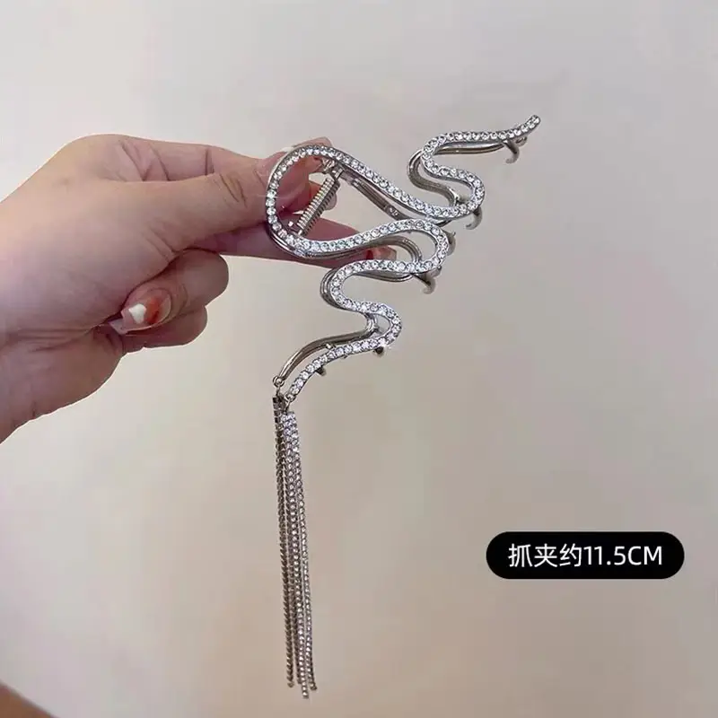New Snake Shaped Tassel Hair Clip for Women