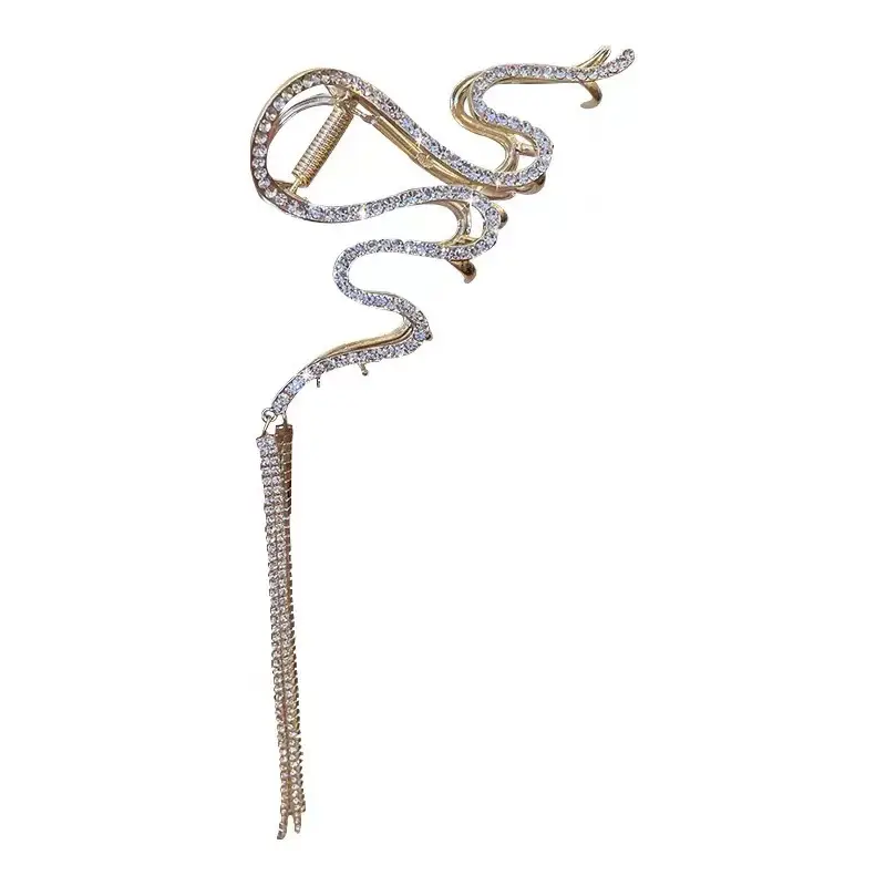 New Snake Shaped Tassel Hair Clip for Women