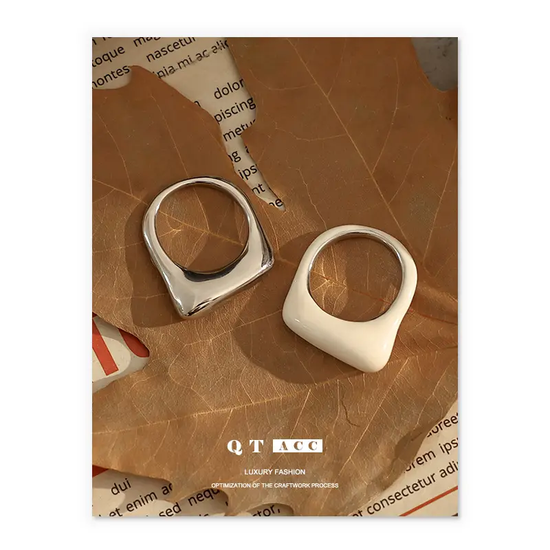 Platinum Holographic Rings Set for Men - Image 3