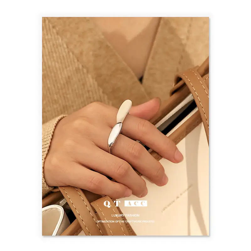 Platinum Holographic Rings Set for Men - Image 5