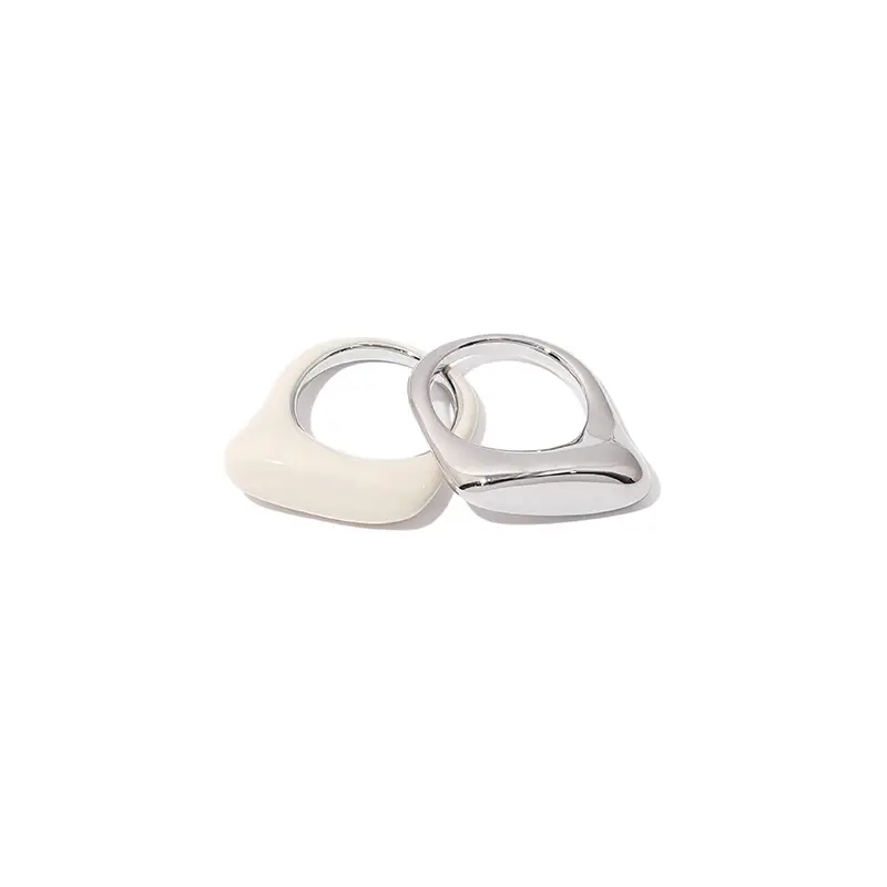 Platinum Holographic Rings Set for Men - Image 6