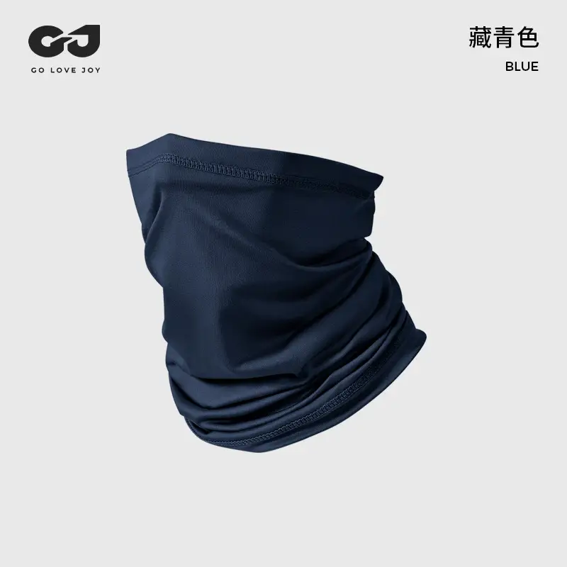 Black Ice Silk Neck Cover with Star Design for Outdoor Riding - Image 7