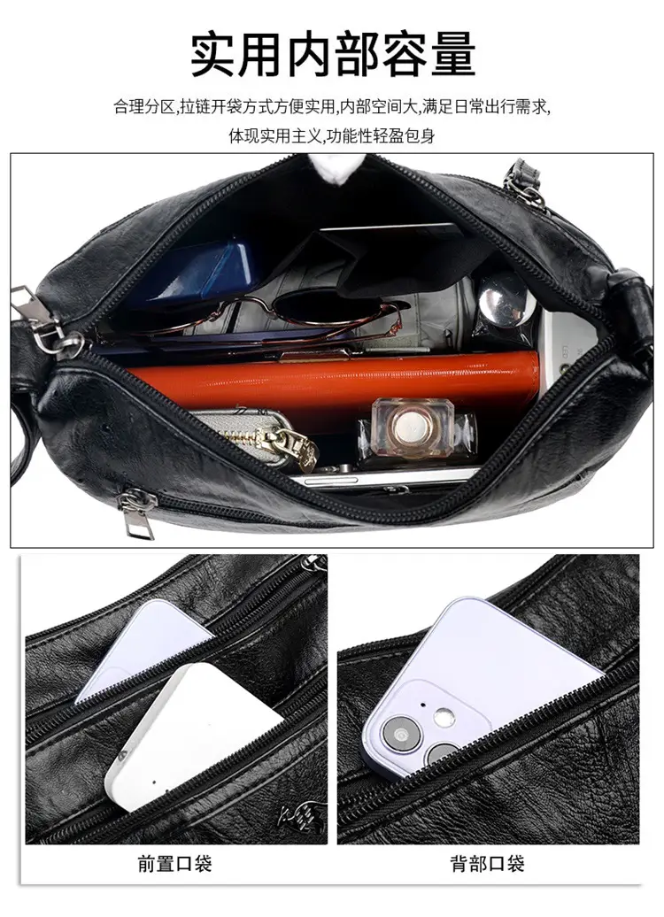 Soft Leather Shoulder Crossbody Bag Purple 2025 — feature 14
