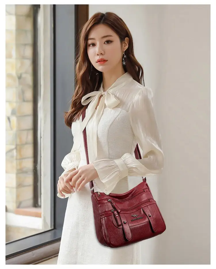 Soft Leather Shoulder Crossbody Bag Purple 2025 — feature 18