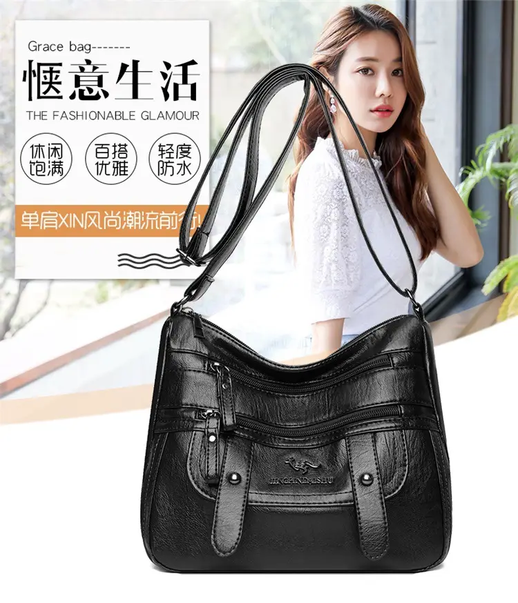 Soft Leather Shoulder Crossbody Bag Purple 2025 — feature 3